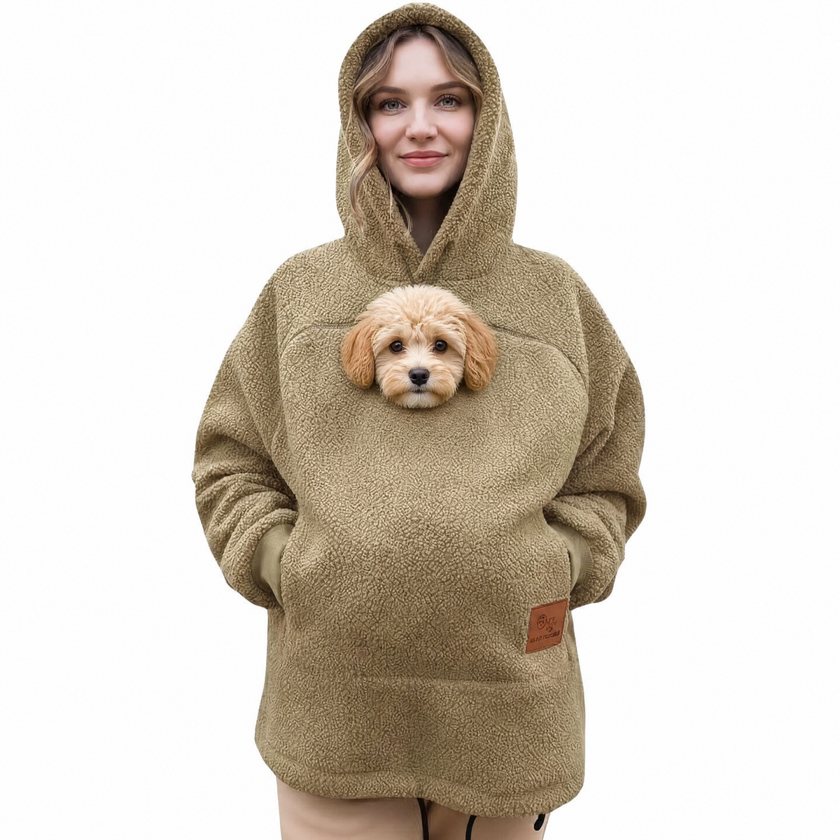 HoodPaws™ Pet Carrier Hoodie – Soft Cozy Warm Sweatshirt for Small Dogs