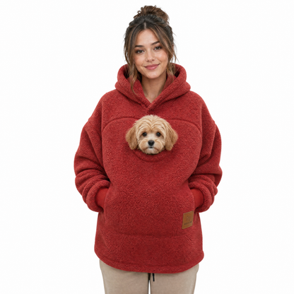 HoodPaws™ Pet Carrier Hoodie – Soft Cozy Warm Sweatshirt for Small Dogs
